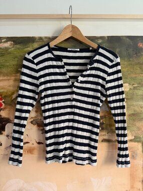 DÔEN Paola navy stripe tee